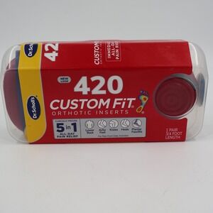 Dr. Scholl's 420 Custom Fit‎ Orthotic Inserts Unisex 420 Red Blue 3/4 Length